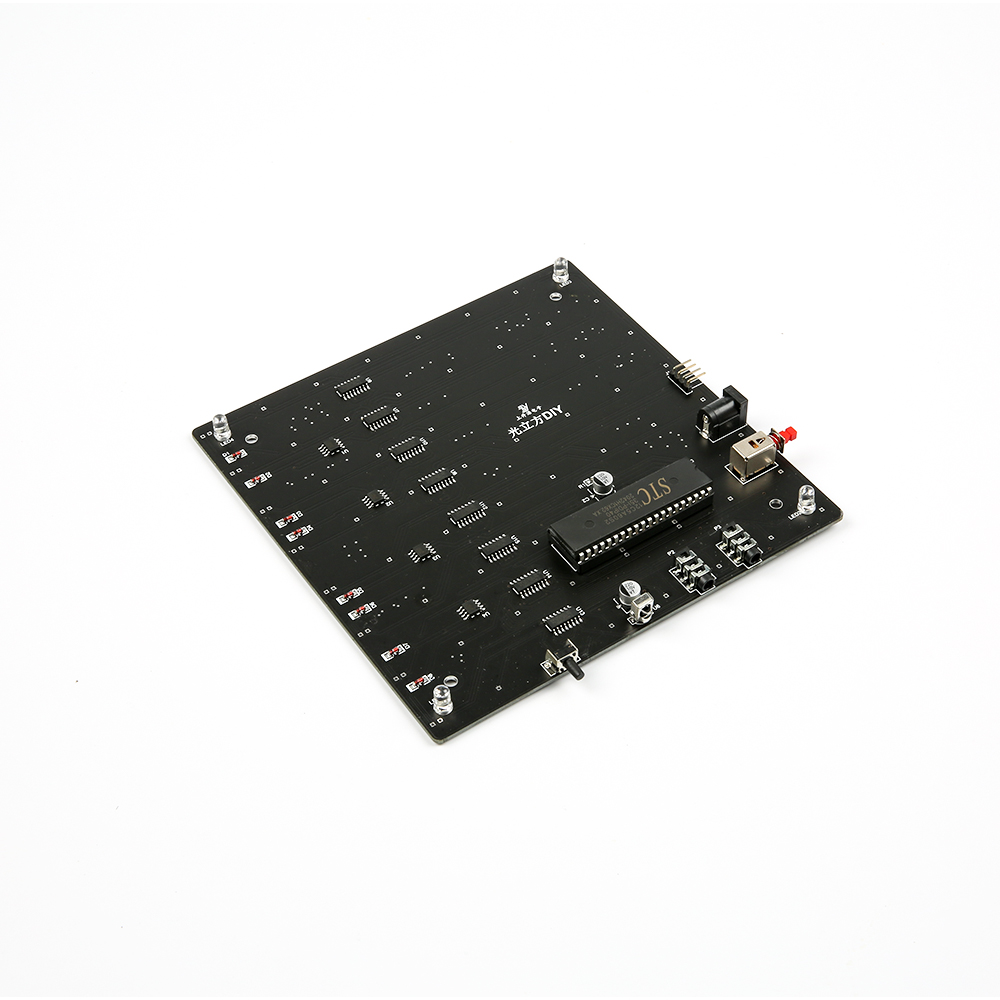 DIY набор для сборки светодиодного музыкального куба, с батарейкой в комплекте